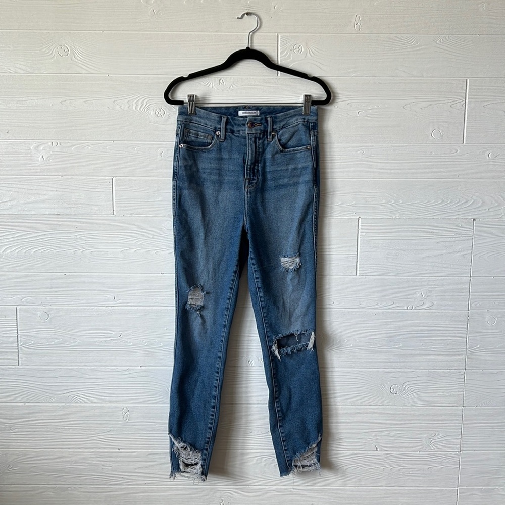 Good American good curve distressed high rise jeans size 4/27